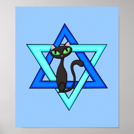 Jewish Cat Stars Poster (Voorkant)
