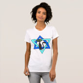 Jewish Cat Stars T-shirt (Voorkant volledig)
