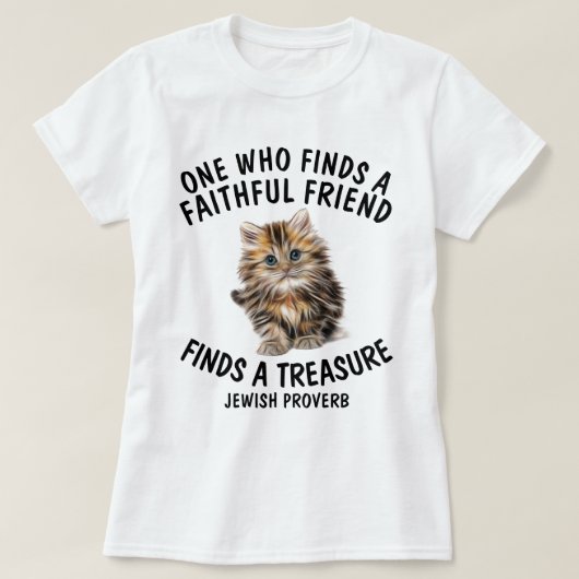 Jewish Cat T-shirts, trouwe vriend, T-shirt (Design voorkant)