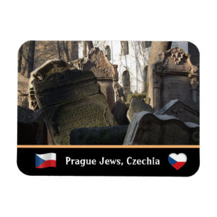 Jewish Cemetery & famous Prague, Czechia Magneet