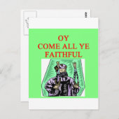 jewish channukah carol briefkaart (Voorkant / Achterkant)