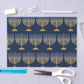 Jewish Chanukah menorah Tissuepapier (Craft)