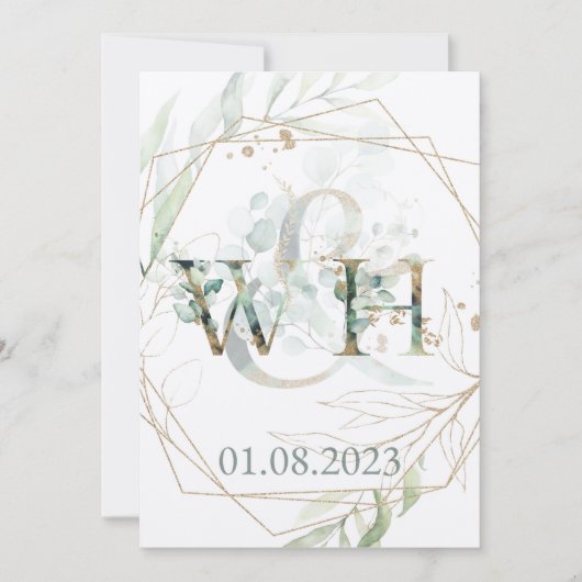 Jewish Chuppah Eucalyptus Gold past zich aan (Voorkant)