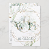 Jewish Chuppah Eucalyptus Gold past zich aan (Voorkant / Achterkant)