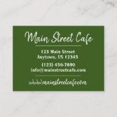 Jewish Deli Food Kosher Restaurant Cuisine Chef Visitekaartje (Achterkant)