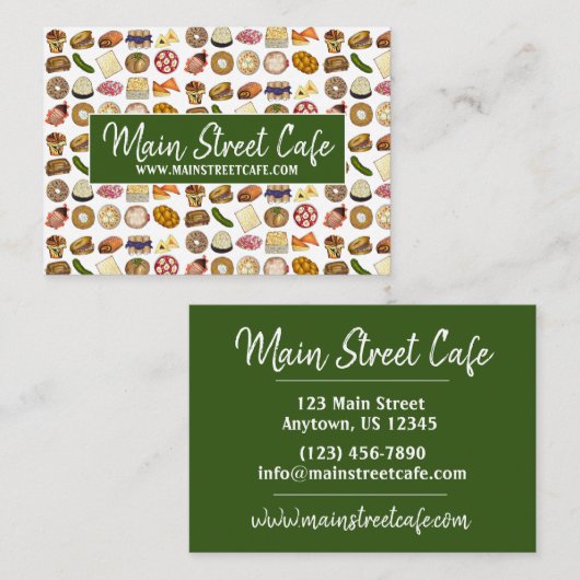 Jewish Deli Food Kosher Restaurant Cuisine Chef Visitekaartje (Voorkant / Achterkant)