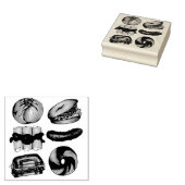 Jewish Deli Foods Bagel Lox Knish Blintz Pickle Rubberstempel (Gestempeld)