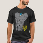 Jewish Elephant Menorah Hanukkah Chanukah Animal L T-shirt<br><div class="desc">Pak deze joodse olifant Menorah T-Shirt als een Hanukkacadeau uit 2020 voor je joodse vriend of familielid. Draai je droom acht nachten door met deze lelijke Chanokah Joodse kerstman Pajama Hebrew Outfit en heb een gelukkige Hannukah!</div>