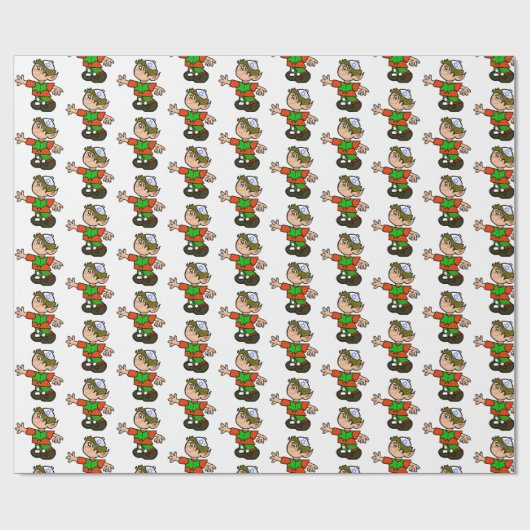 Jewish Elf Chrismukkah Wrapping Paper Cadeaupapier (Vlak)