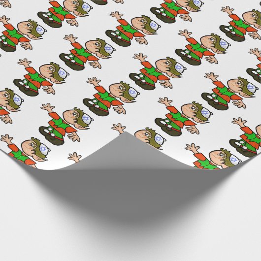 Jewish Elf Chrismukkah Wrapping Paper Cadeaupapier (Hoek)