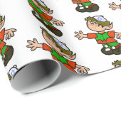 Jewish Elf Chrismukkah Wrapping Paper Cadeaupapier (Rol Hoek)