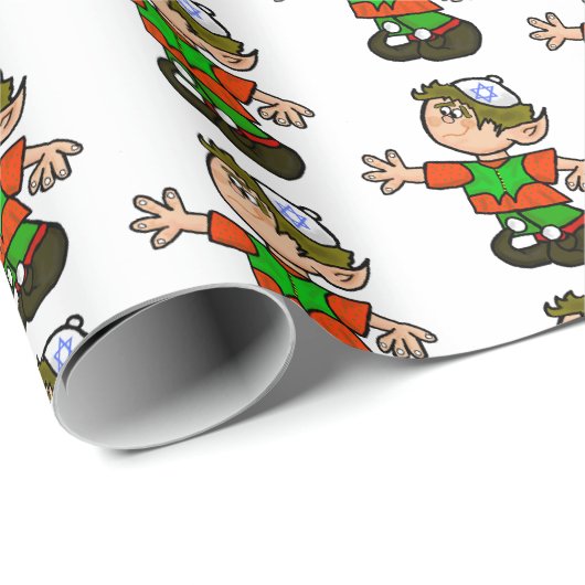 Jewish Elf Chrismukkah Wrapping Paper Cadeaupapier (Rol Hoek)