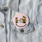 Jewish Elf en Dreidel Chrismukkah Button (In situ)