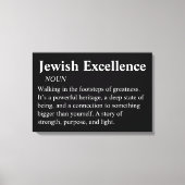 Jewish Excellence Modern Minimal Wall Art Canvas Afdruk (Voorkant)
