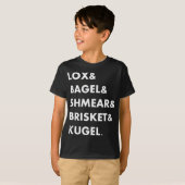Jewish Foods Lox & Bagel & Shmear & Brisket Grappi T-shirt (Voorkant volledig)