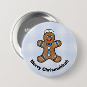 Jewish Gingerbrood Man Chrismukkah Button (Voorkant /achterkant)