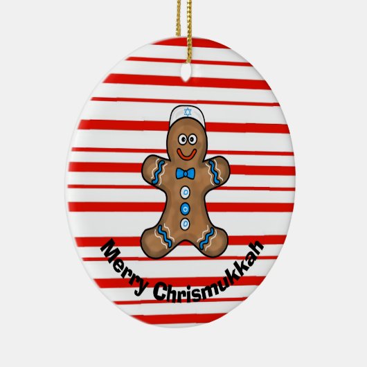 Jewish Gingerbrood Man Chrismukkah Ornament (Rechts)