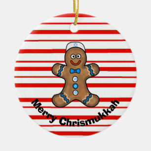 Jewish Gingerbrood Man Chrismukkah Ornament