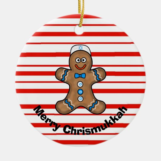 Jewish Gingerbrood Man Chrismukkah Ornament (Voorkant)