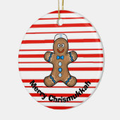 Jewish Gingerbrood Man Chrismukkah Ornament (Links)