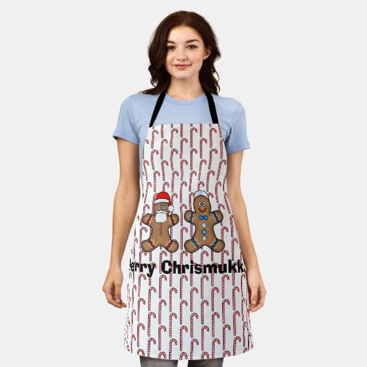 Jewish Gingerbrood Man en Santa Schort (Gedragen)