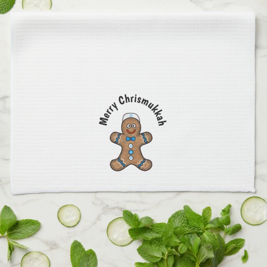 Jewish Gingerbrood Man Kitchen Towel Theedoek (Gevouwen)