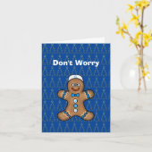 Jewish Gingerbrooman Chrismukkah Card Kaart (Gele Bloem)