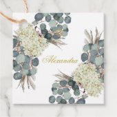 Jewish Girl Baby Naming Floral Gold Bedankjes Labels (Voorkant)