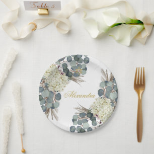 Jewish Girl Baby Naming Floral Gold Papieren Bordje