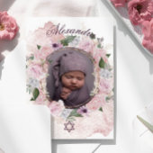 Jewish Girl Baby Naming Fotoroze Roses Kaart