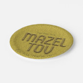 Jewish Gold Glitter Papieren Bordje (Gekanteld)