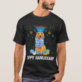 Jewish Golden Retriever Dog Menorah Pet Hanukkah C T-shirt (Voorkant)