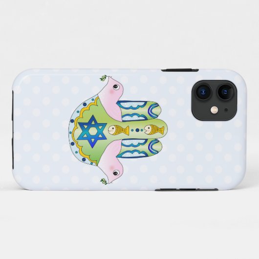 Jewish Hamsa Case-Mate iPhone Case (Achterkant (horizontaal))