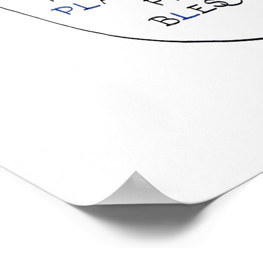 Jewish Hamsa Home Blessing Birkat HaBayit Poster (Hoek)