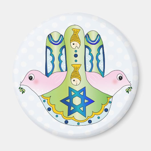 Jewish Hamsa Magneet (Voorkant)