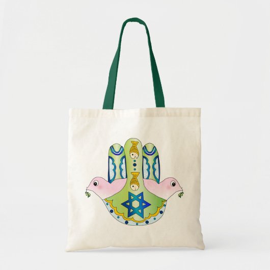 Jewish Hamsa Tote Bag (Voorkant)