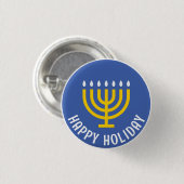 Jewish Hanukkah Button (Voorkant /achterkant)