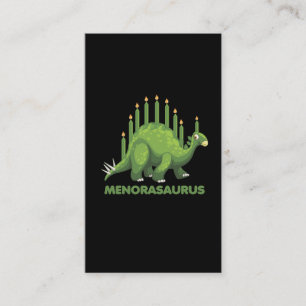 Jewish Hanukkah Dinosaur Menorah Jew Dino Fans Visitekaartje