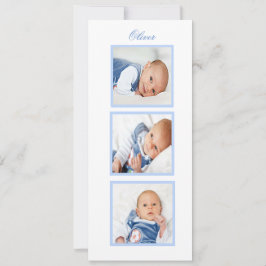 Jewish Hebrew Boy Naming Photo Baby Invitation Feestdagenkaart
