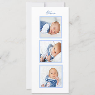 Jewish Hebrew Boy Naming Photo Baby Invitation Feestdagenkaart