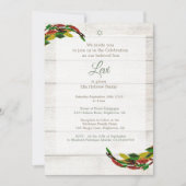 Jewish Hebrew Boy Naming Rustic Kaart (Voorkant)