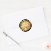 Jewish Hebrew Purim Mishloach Manot Custom Gold Ronde Sticker (Envelop)