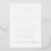 Jewish Hebrew Silver Foil Boy Naming Invitation Folie Uitnodiging (Voorkant)