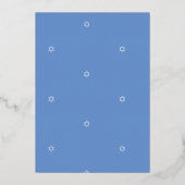 Jewish Hebrew Silver Foil Boy Naming Invitation Folie Uitnodiging (Achterkant)