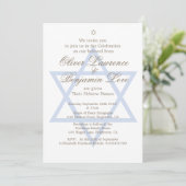 Jewish Hebrew Twin Boys Naming Invitation Kaart (Staand voorkant)