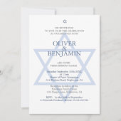 Jewish Hebrew Twin Boys Naming Invitation Kaart (Voorkant)
