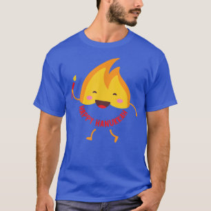 Jewish Holiday Hanukkah Candle Flame Gezegde Happy T-shirt