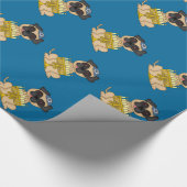 Jewish Holiday-Pug Dog met Menorah Cadeaupapier (Hoek)