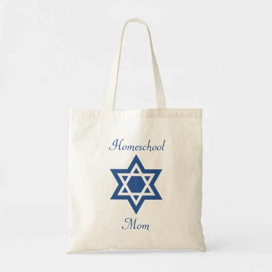 Jewish Homeschool Mam Star van David Tote Bag (Voorkant)