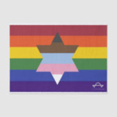 Jewish Inclusive Pride Flag Tissue Paper Tissuepapier (Voorkant)